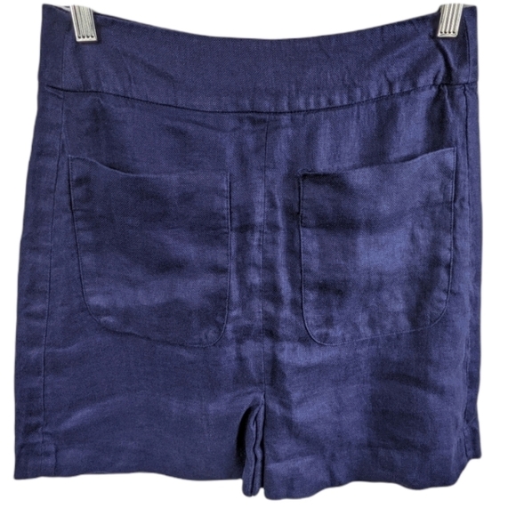 Loft Linen Mini Skirt w/Front Pleat & Pockets Sz 2 - Picture 1 of 6